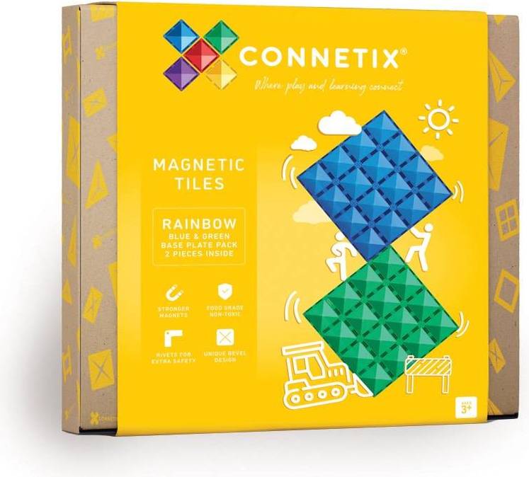 CONNETIX 2 Blue Green Base Plate 2 Pieces