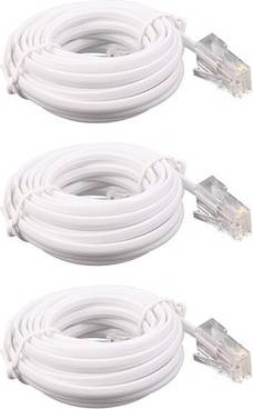 3X RJ11 6P4C to RJ45 8P4C Modular Phone Internet