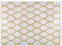 Benjamin Gold Chainlink Rope Glass One Size Chopping Board