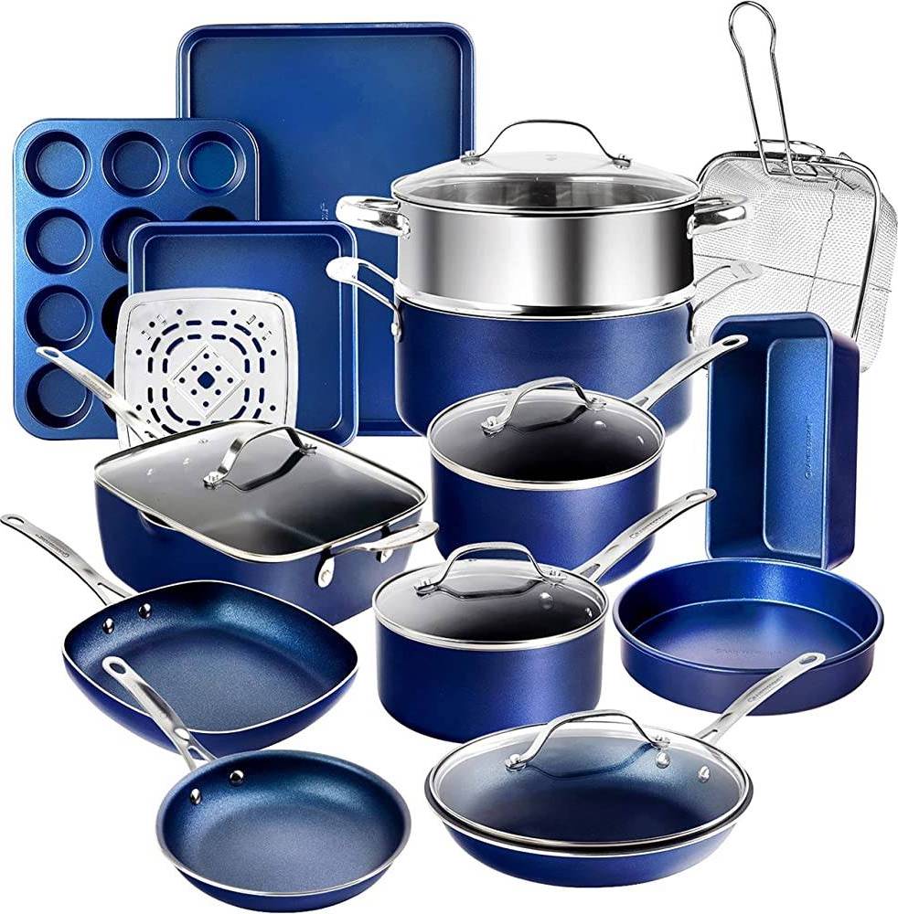 Granitestone Kitchen In A Box Cookware Set with lid 20 Parts