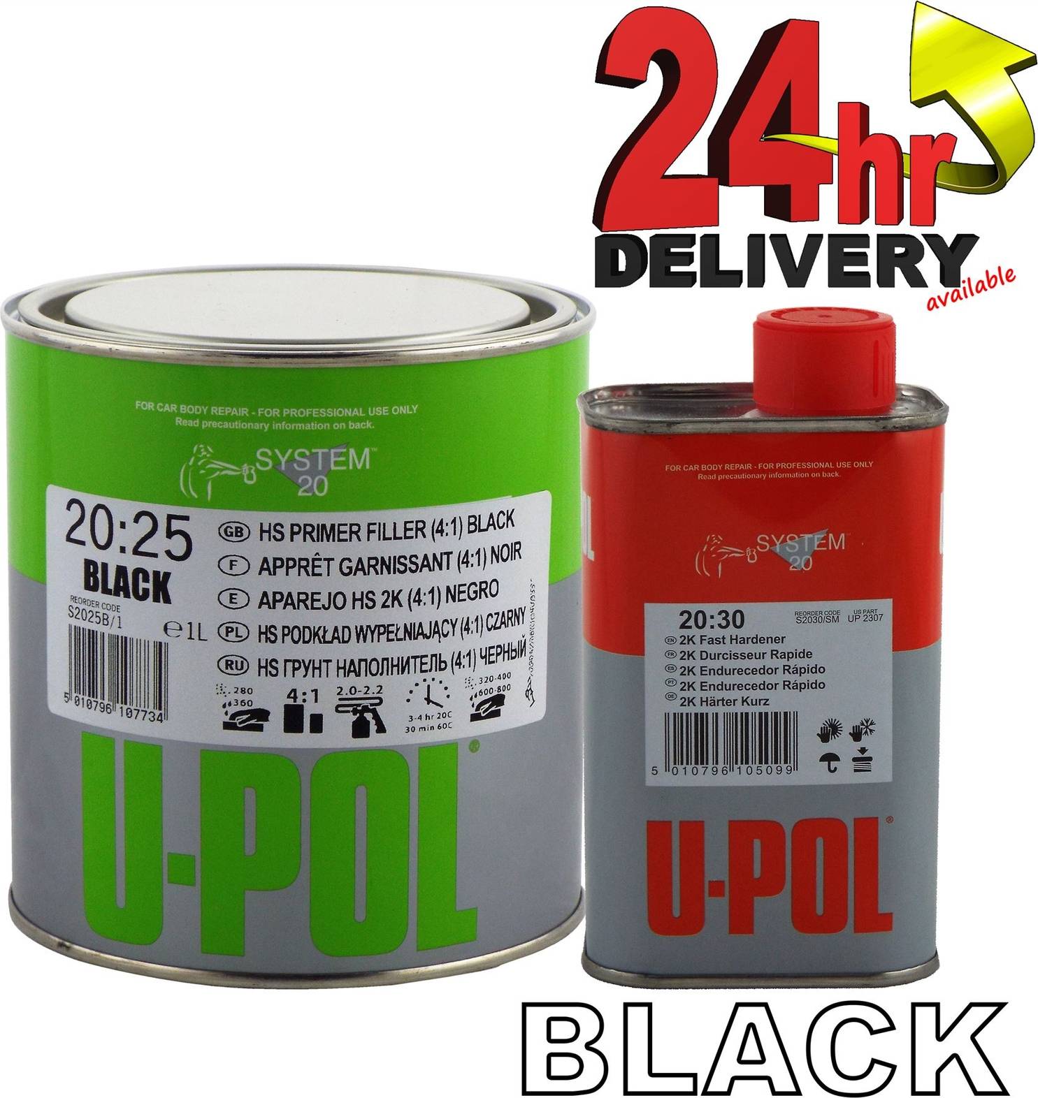 1.25 Litre 2k High Build Primer Kit