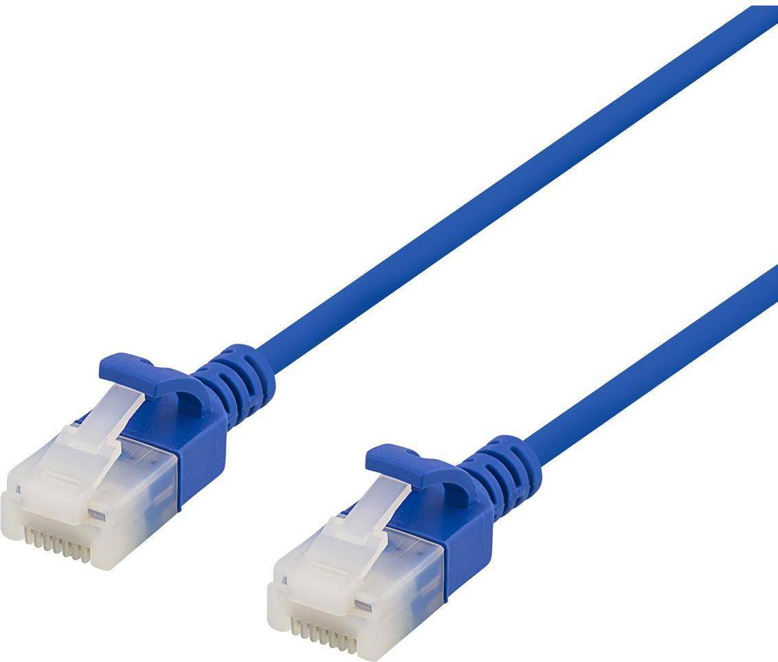 Deltaco Slim U/UTP Cat6a RJ45 - RJ45 LSZH 0.5m
