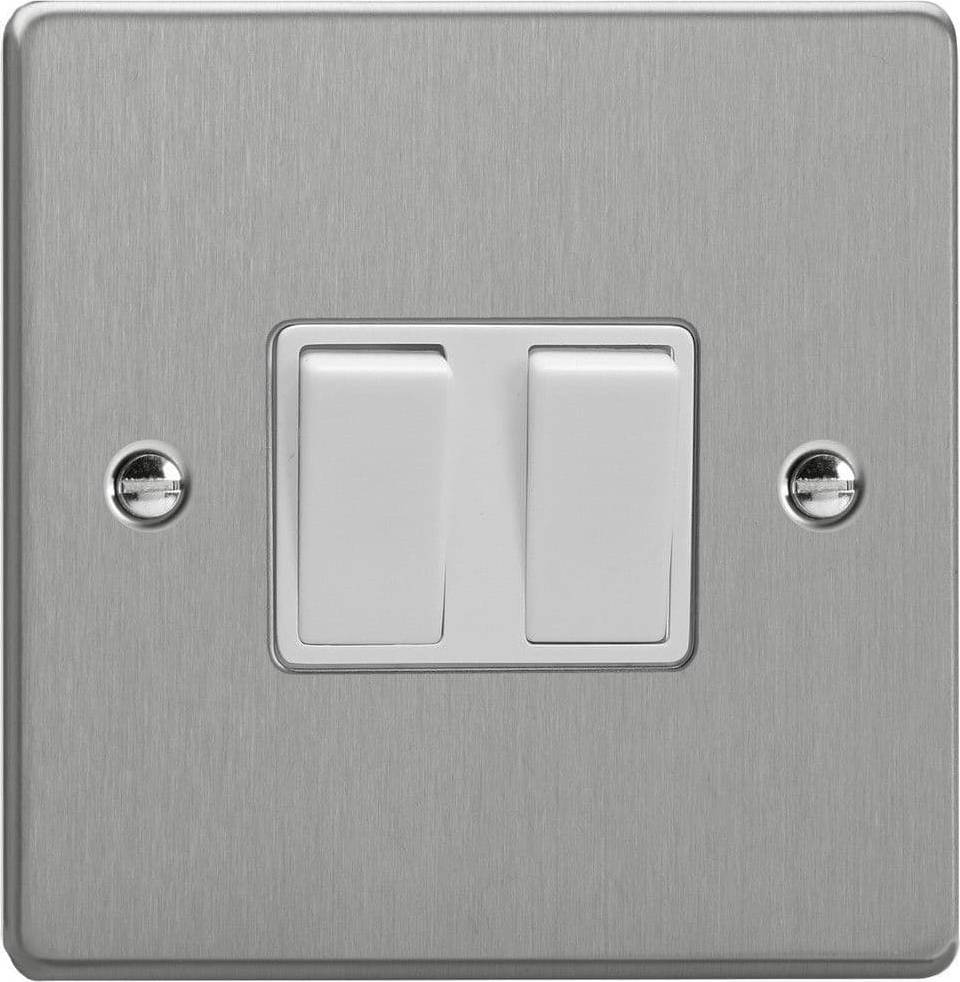 Varilight XDE71W.BS Essential Brushed Steel Rocker Switch