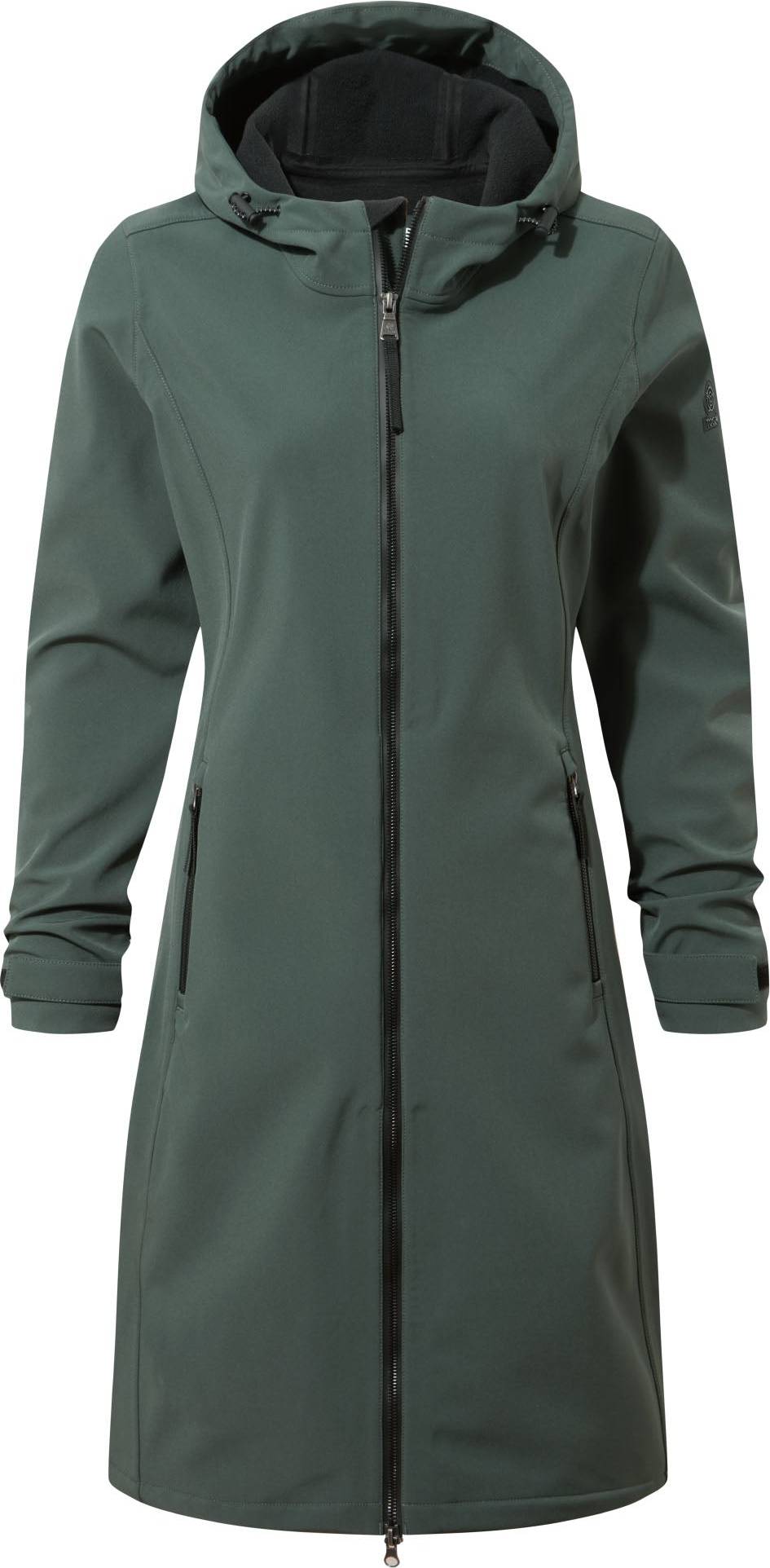 Enya Womens Softshell Long Jacket - Racing Green