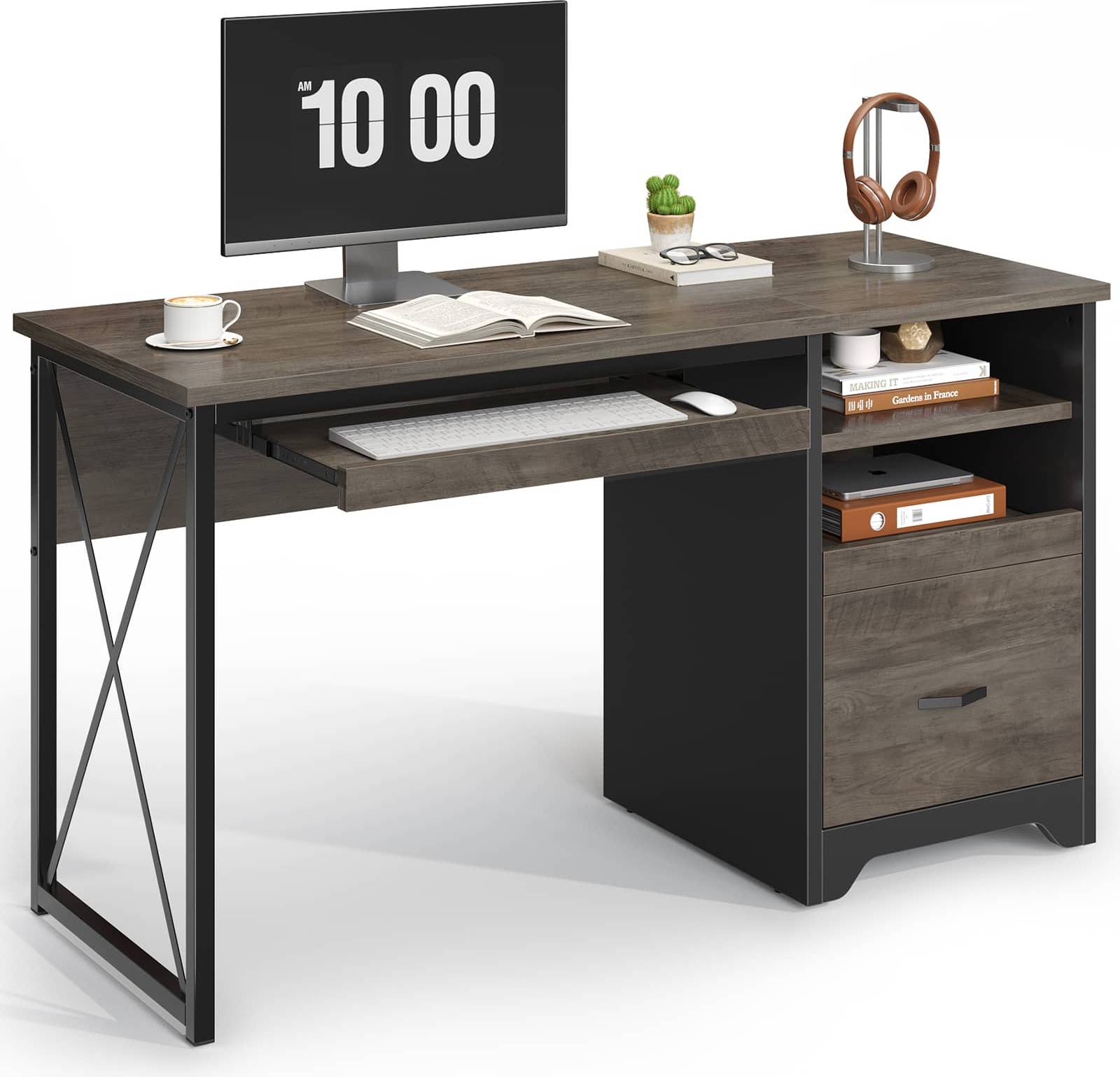 Bestier 47 Inch Computer Reversible Writing Desk
