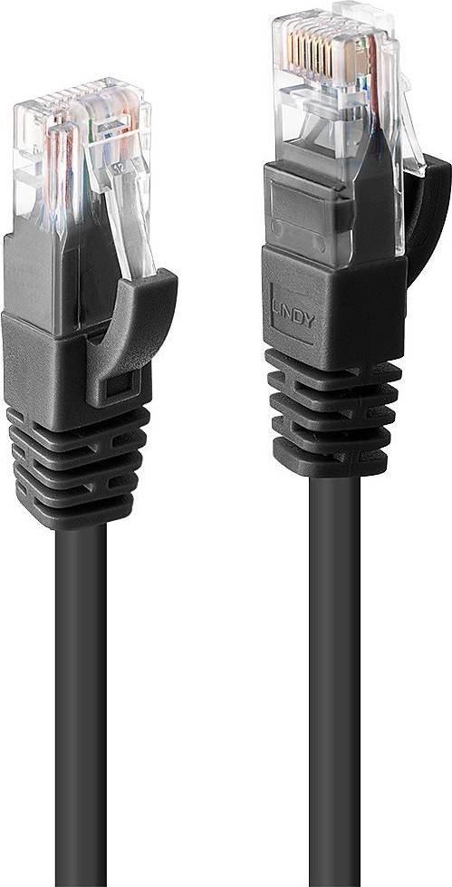 Lindy Cat.6 U/UTP RJ45 - RJ45 Copper M-M Black