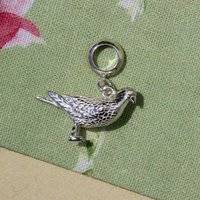 Mylee Racing Pigeon Silver Slider Charm