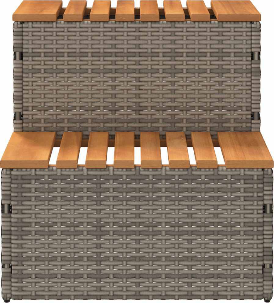 Hot tub rattan Inflatable Hot Tub Step Poly Rattan Solid Acacia