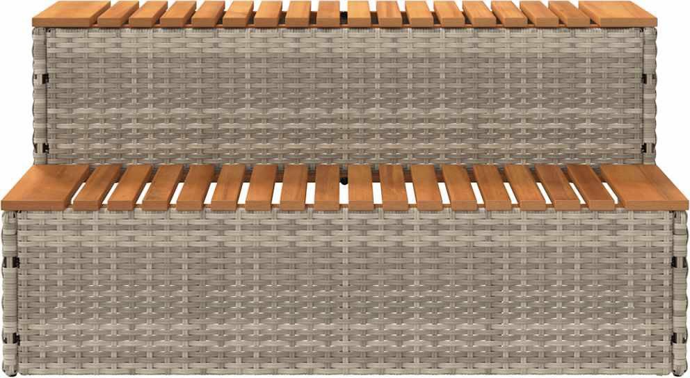 Hot tub rattan Inflatable Hot Tub Step Poly Rattan Solid Acacia