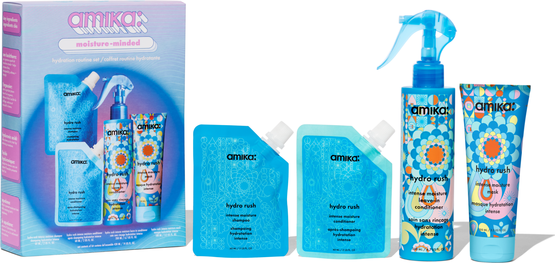 Amika Moisture-Minded Hydration Routine Set