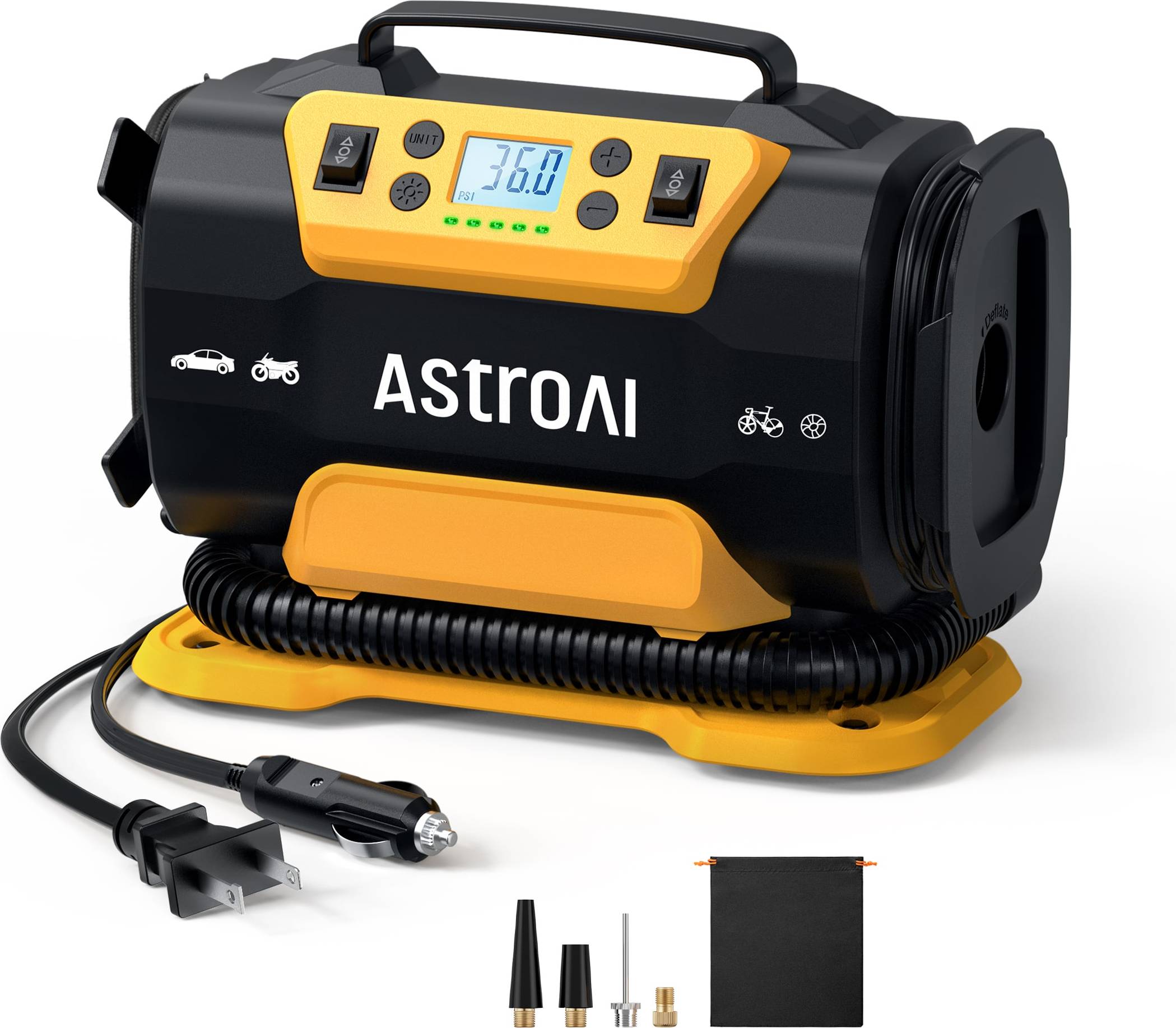 Tire inflator AstroAI Portable Tire Inflator Air Compressor