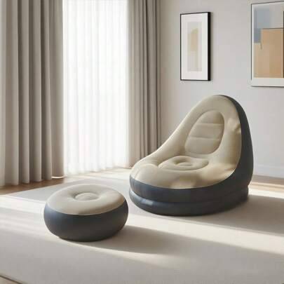 Inflatable couch Shein Two Piece Inflatable Set Outdoor Sofa
