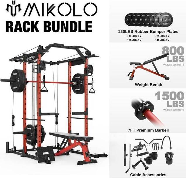 Power rack Power Rack Cage 1500 lbs With Cable