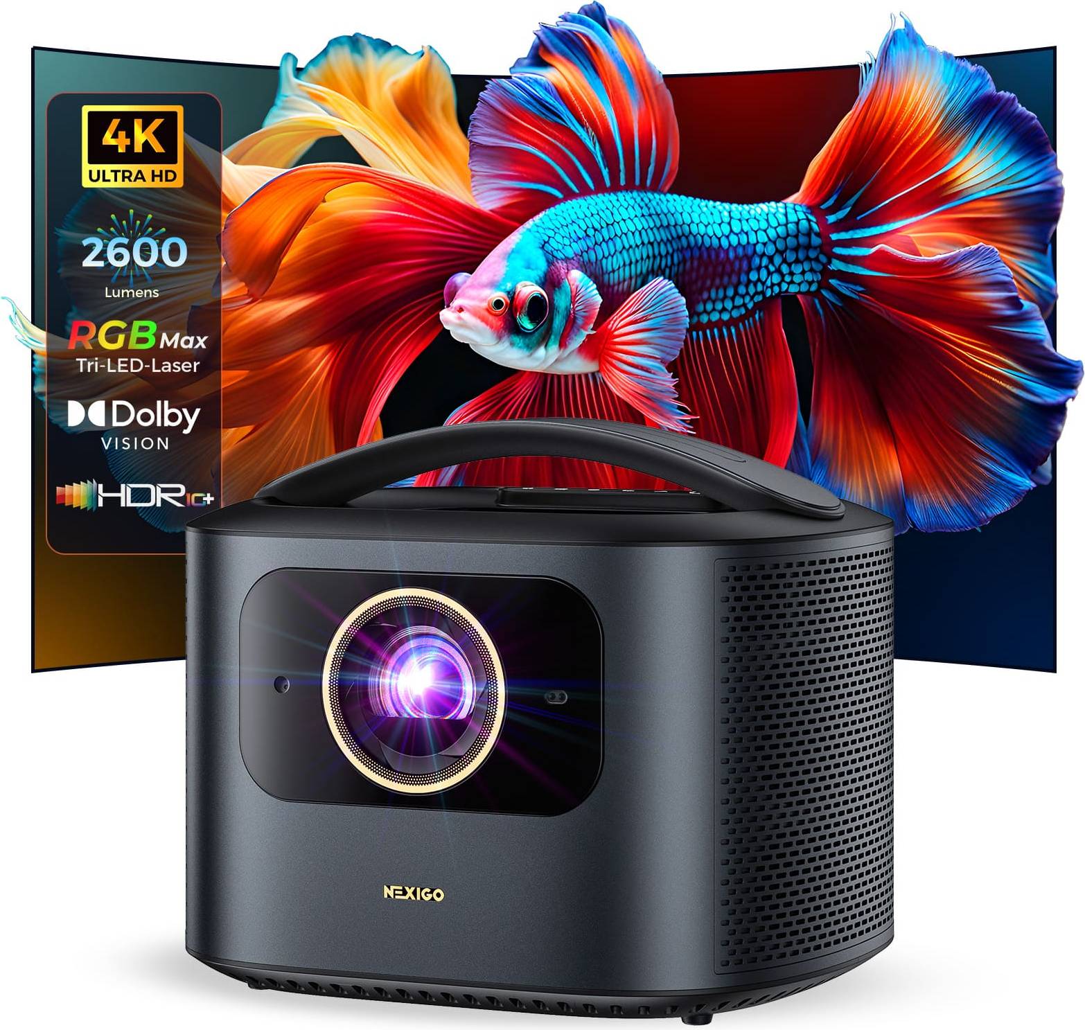 TriVision Ultra 4K Tri-LED-Laser Portable Projector