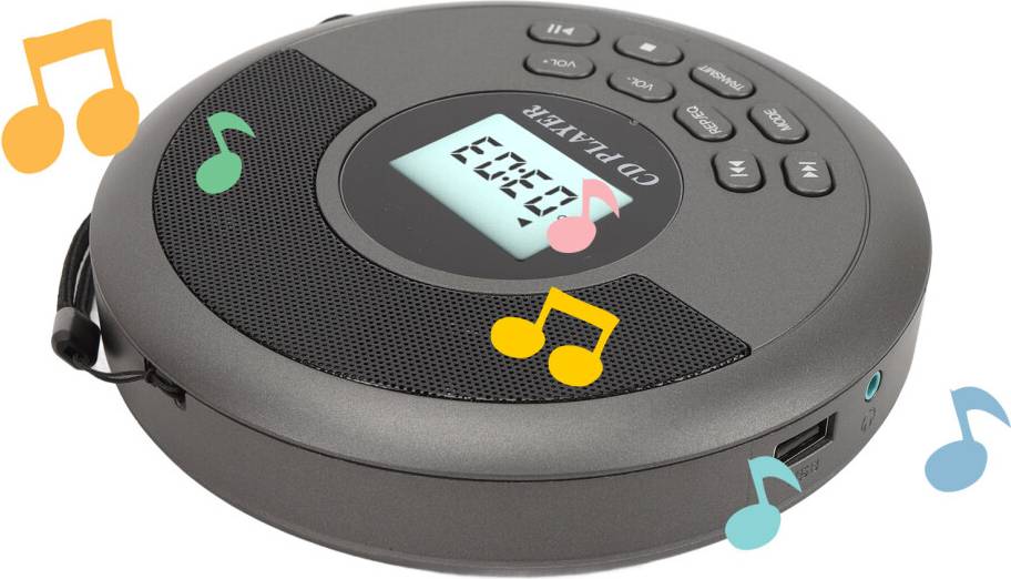 Compact Rechargeable CD Player Bluetooth