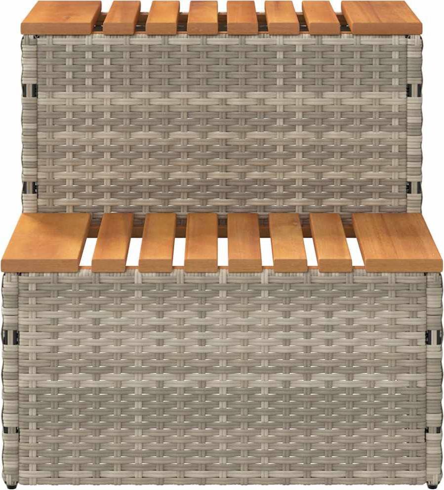 Hot tub rattan Hot Tub Step Poly Rattan Solid Acacia