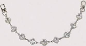 Shein Premium Big Rhinestone Colorfast Chain Metal Bag