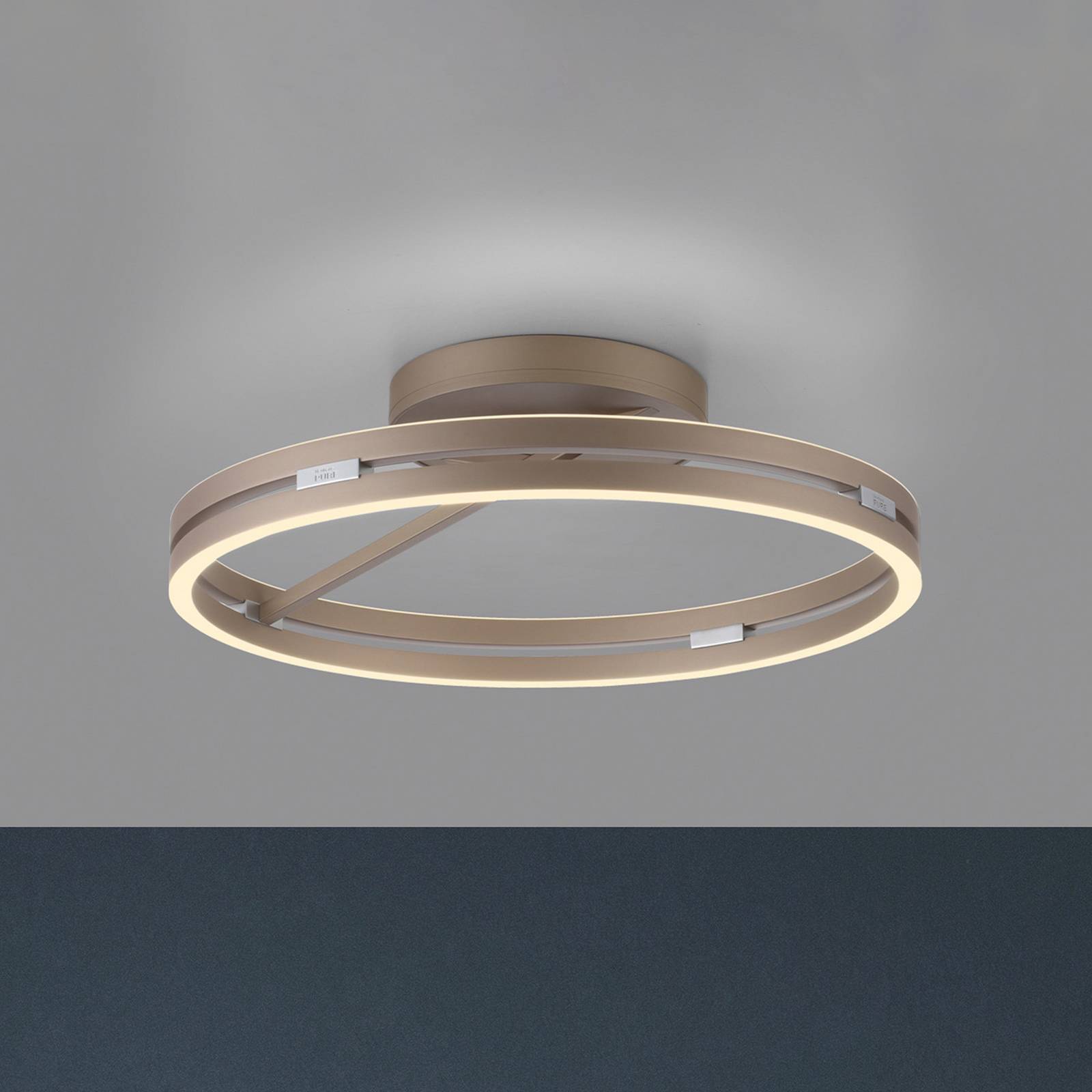 Pure LED Loftslampe Loop Bronze Messing Loftplafond