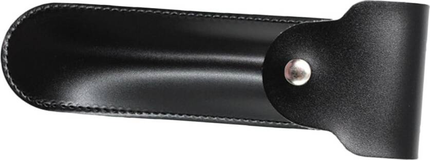 Black Leather Travel Razor Storage Case