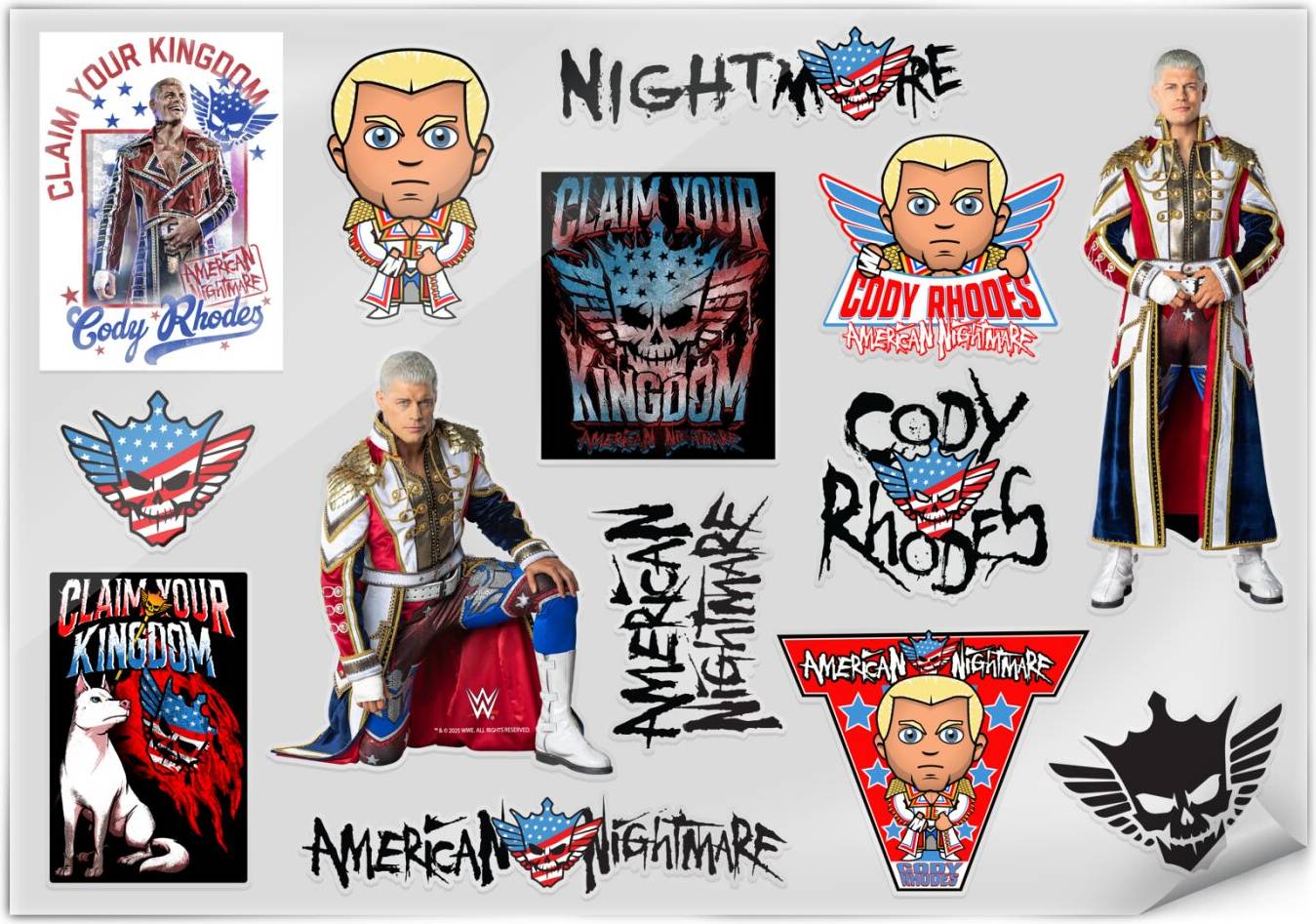 WWE Cody Rhodes Stickers Skin Decals