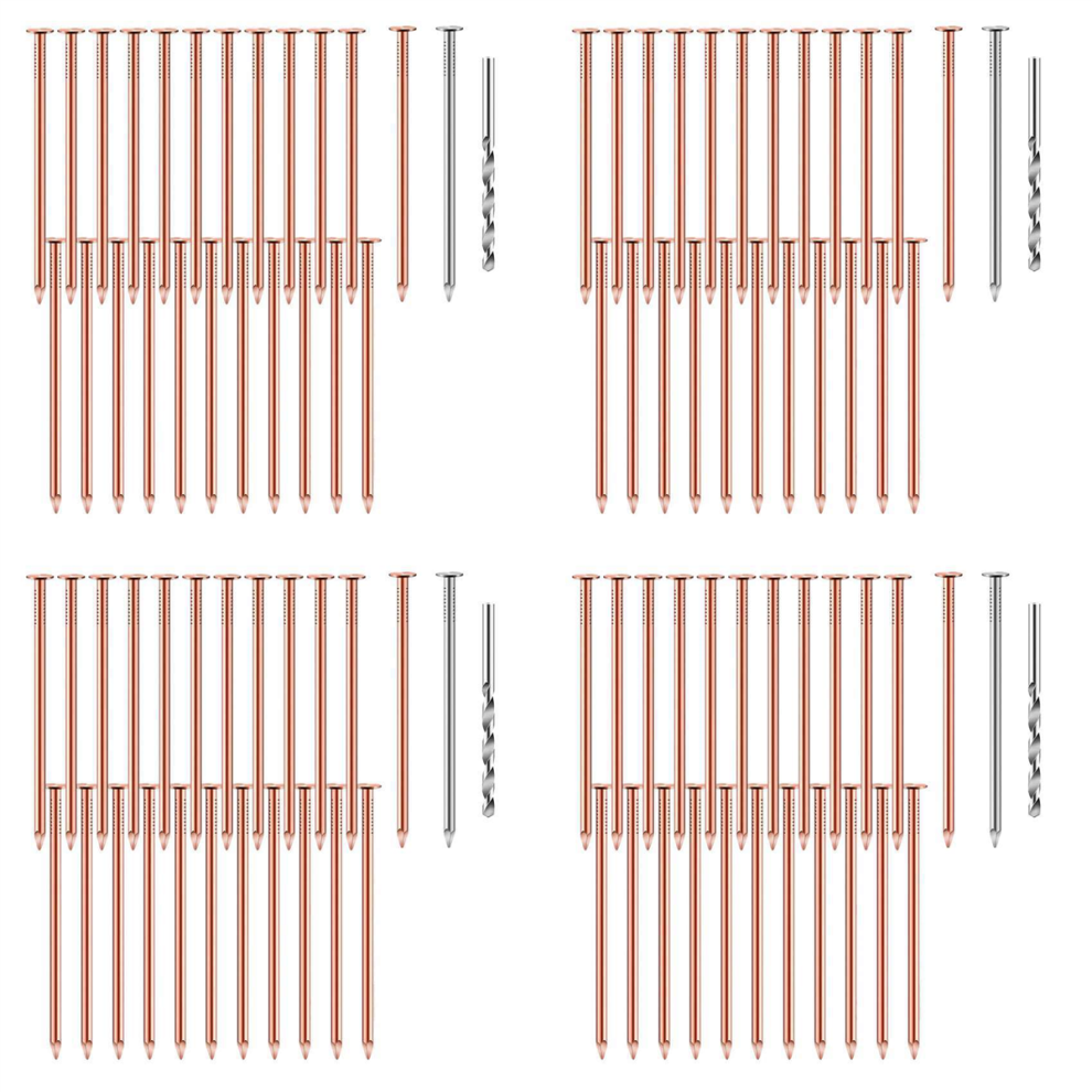 25 Pcs Copper Nails 3.5 Inch Pure