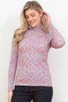 T-Shirt Col Roulé Femme Bagber - Multicolore