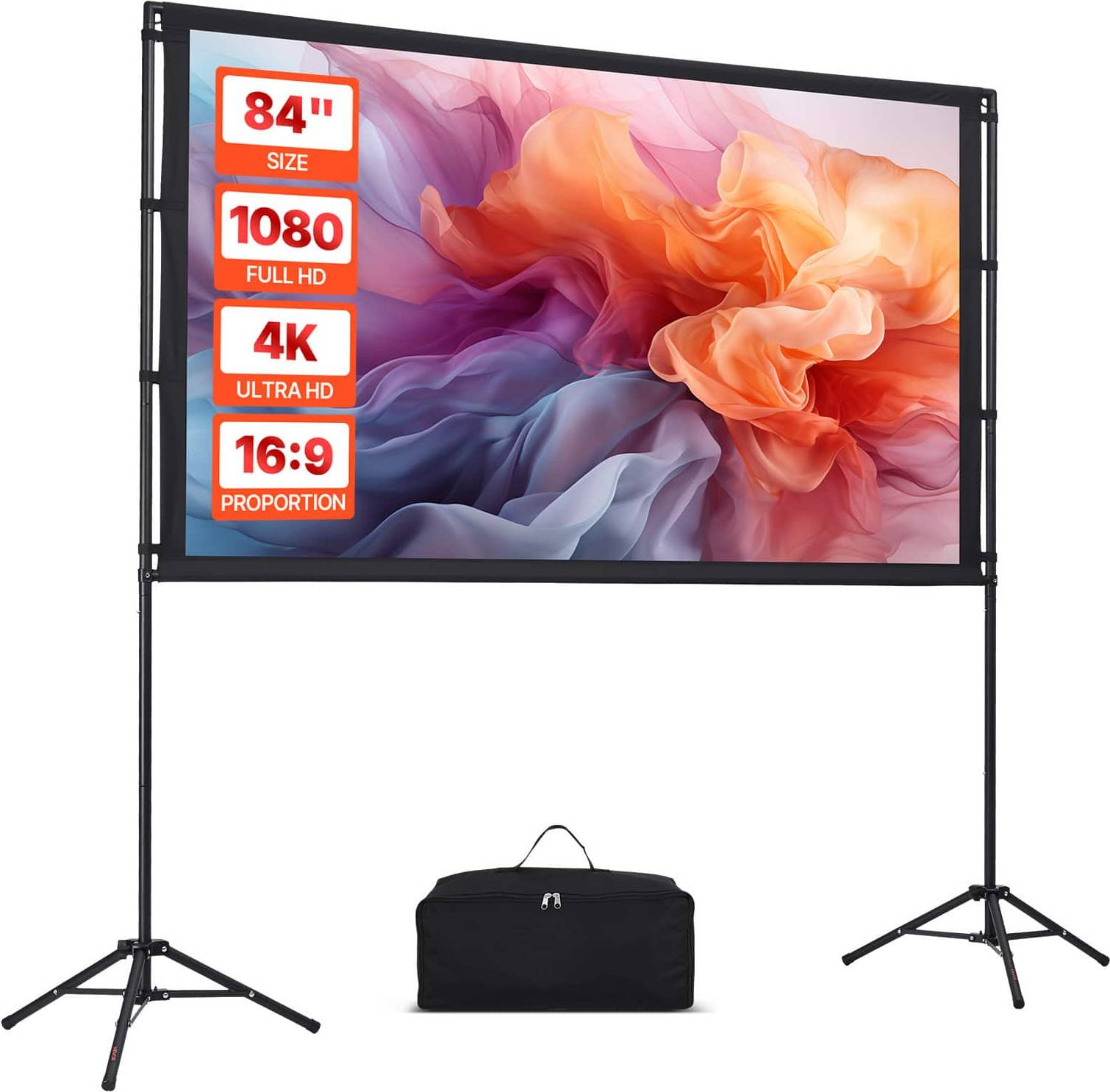 Projector stand VEVOR Projector Screen With Stand 84 Inch