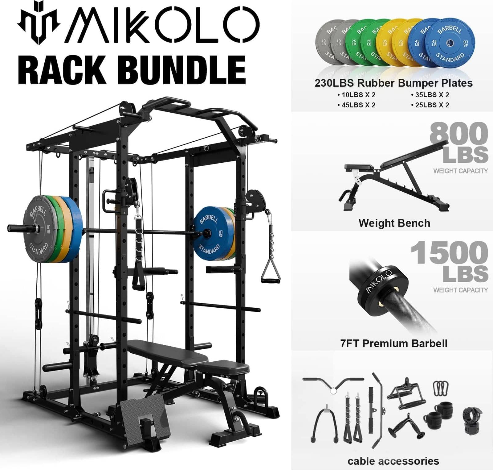 Power rack Power Rack Cage 1500 lbs With Cable