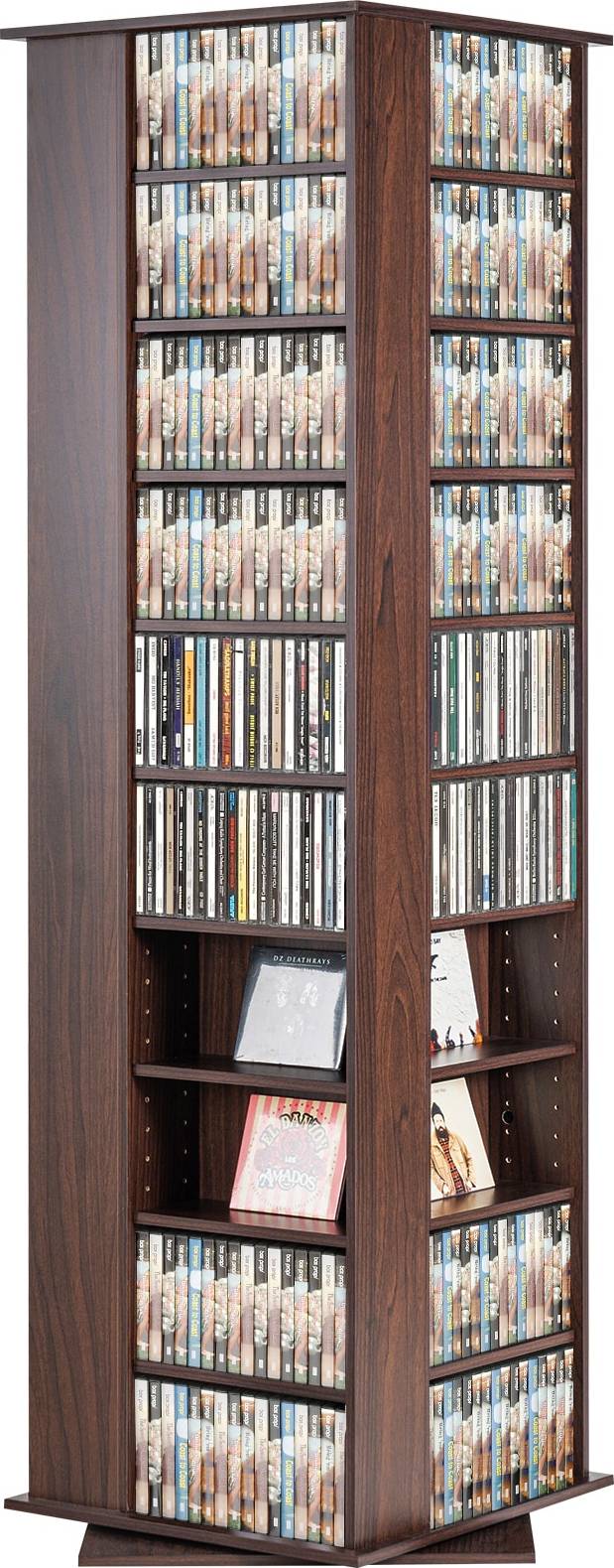 Vinyl record storage cabinet VEVOR Media Storage Cabinet Rotating Tower