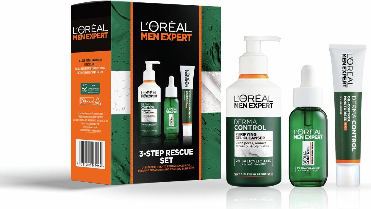 L'Oréal Paris Expert Derma Control 3-Step Rescue Set