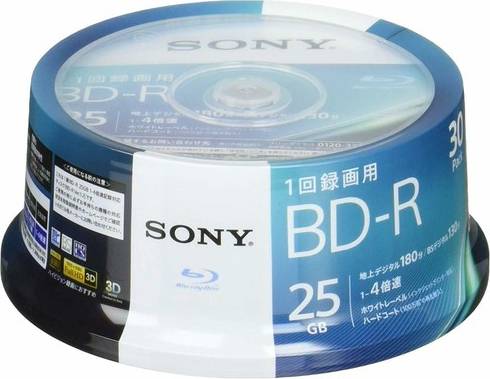 Blu ray disc Sony Blu-Ray Disc BD-R 1 Layer 4x 30 Pack
