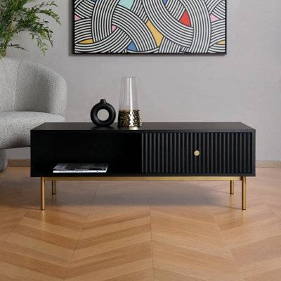 Home Garden Direct Rectangular with Drawers Coffee Table