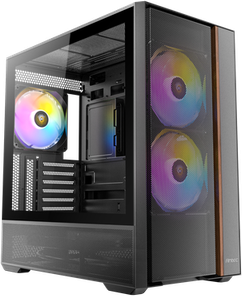 Flux Rear Midi Tower PC Case Black