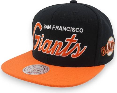 Mitchell & Ness MLB Evergreen Script Snapback Cap Orange