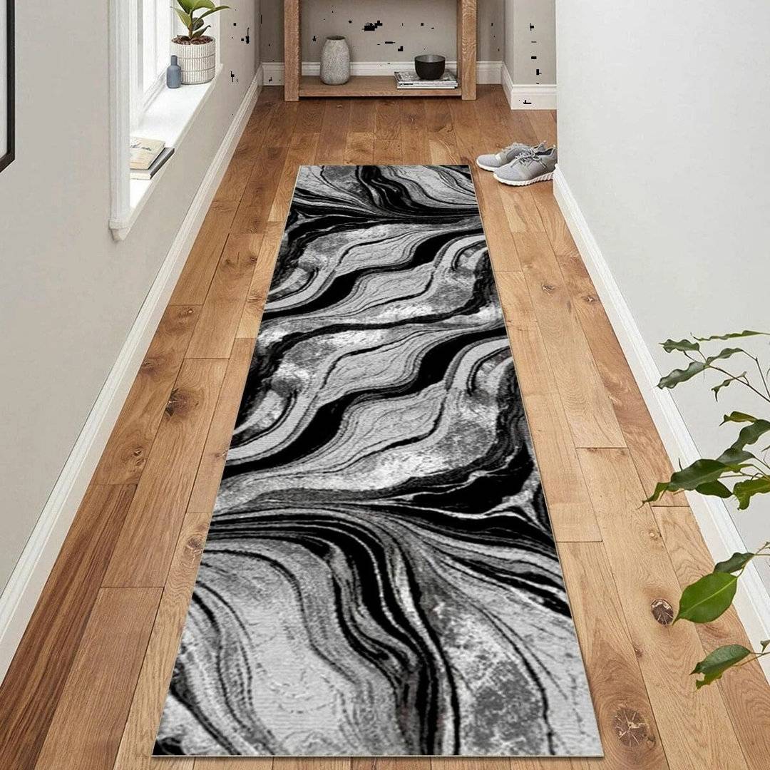 Large living room rugs Metro Lane Large Living Room Rugs Abstract Area Rug Black cm
