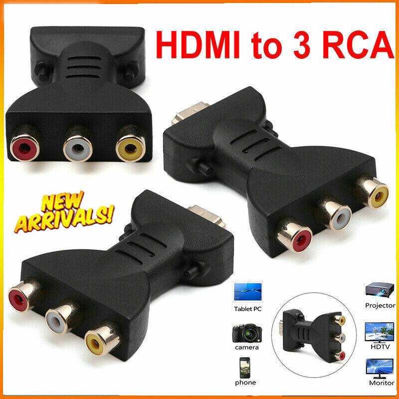 Rca til hdmi Hdmi To 3 Rca Full Hd Video Converter Adapter