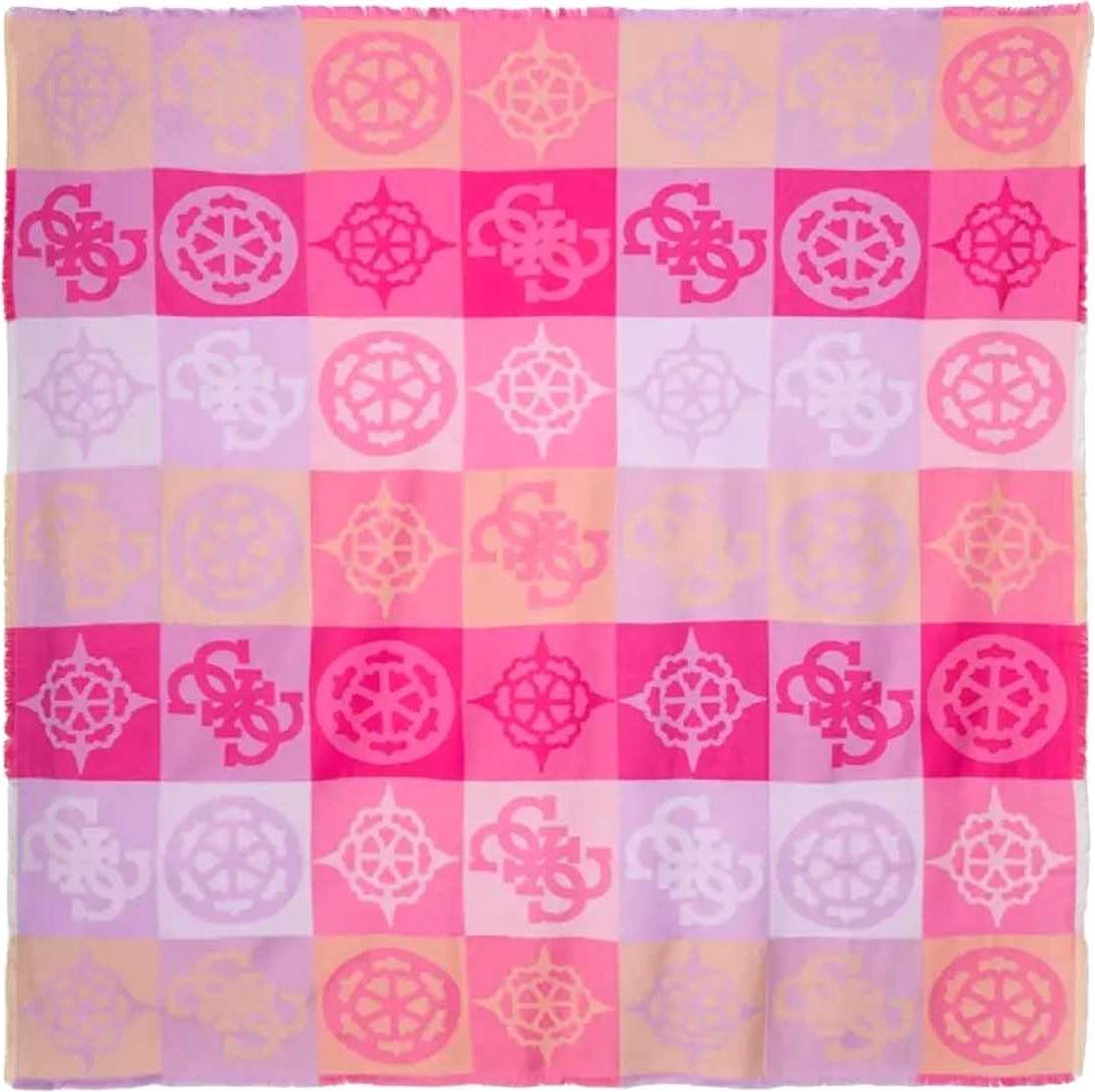 Guess Logo Print Scarf Polyester - Polyester