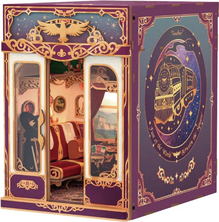 Book nook Tonecheer Book Nook Infinity Train Cabin Kit