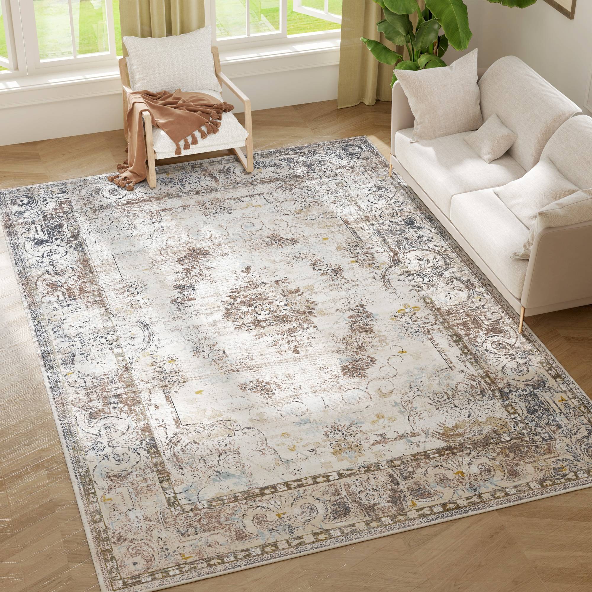 Machine washable area rugs Homcom Machine Washable Area Rug