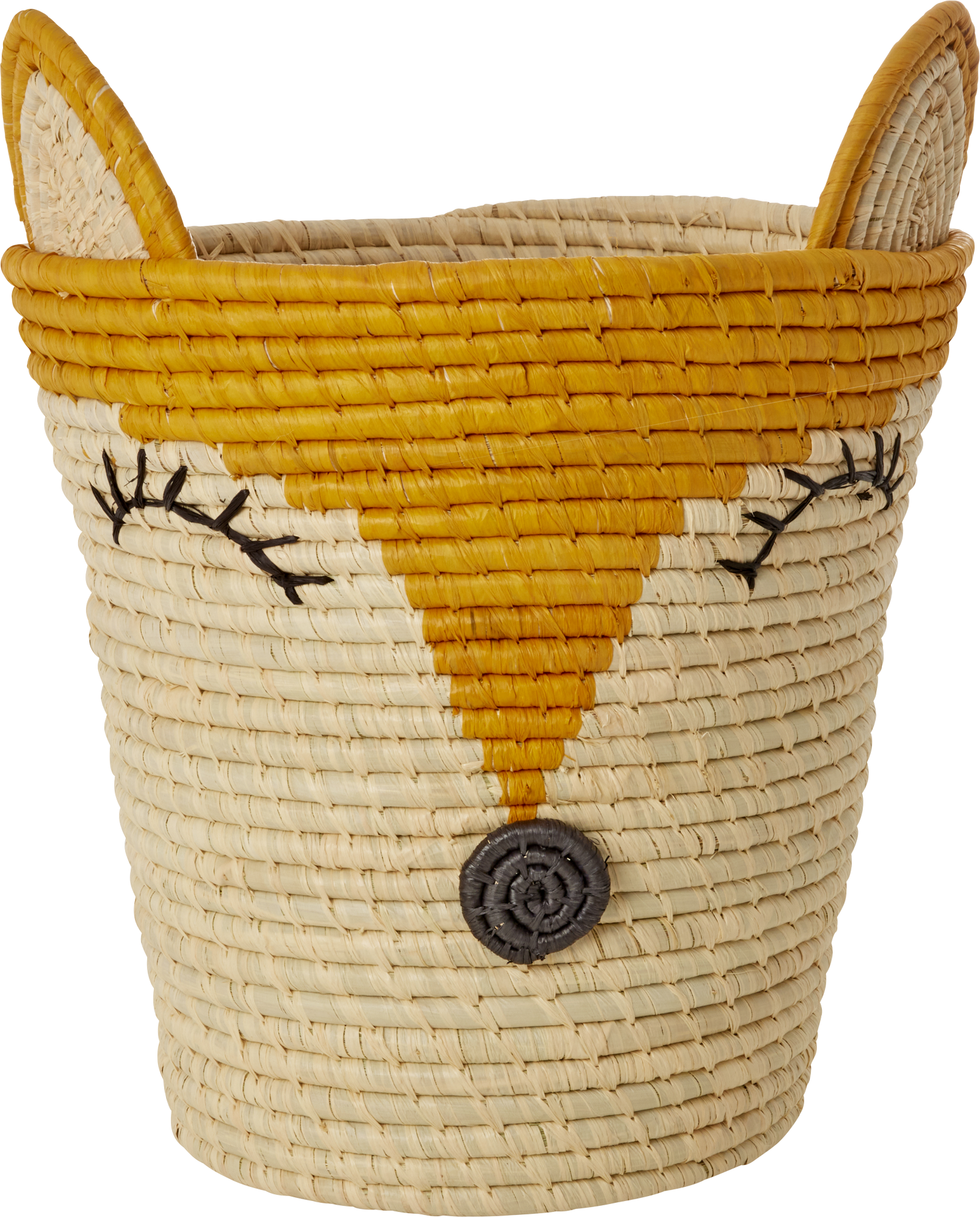 Rice Fox Rund Raffiakorg Gul Korg 50.8cm