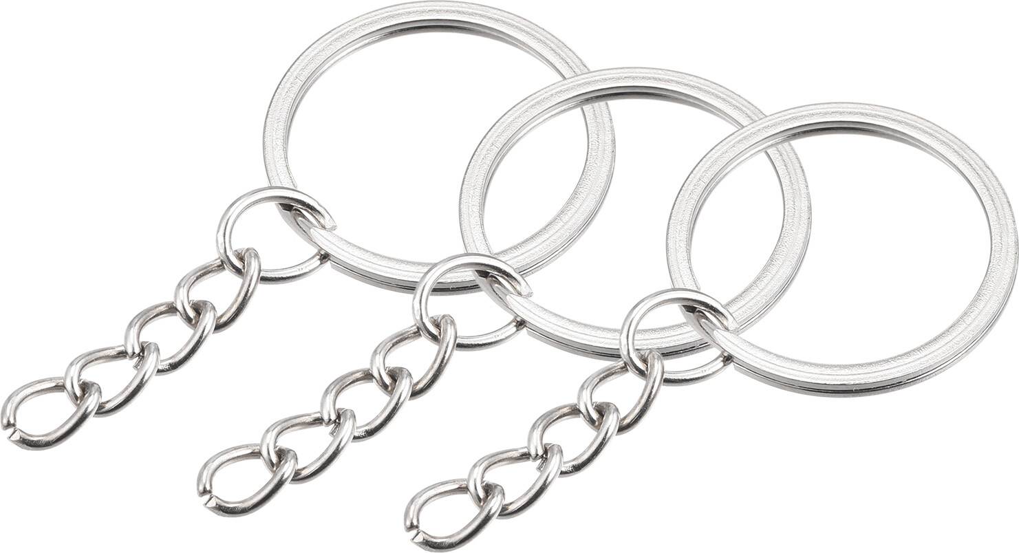Uxcell Split Keychain Rings Round Flat Key Holder 12pcs