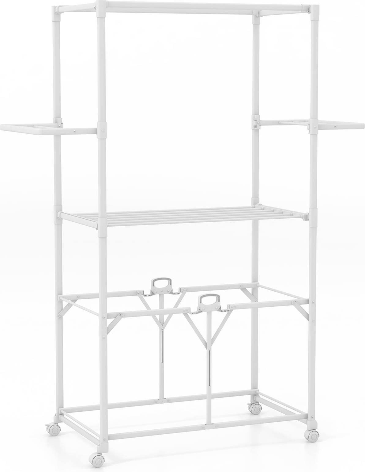 Laundry drying rack foldable SlickBlue 1 Tier Foldable 68.5 Inch Drying Rack