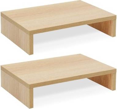 Monitor stand wood TEAMIX Wood Monitor Stand Riser 2 Pack