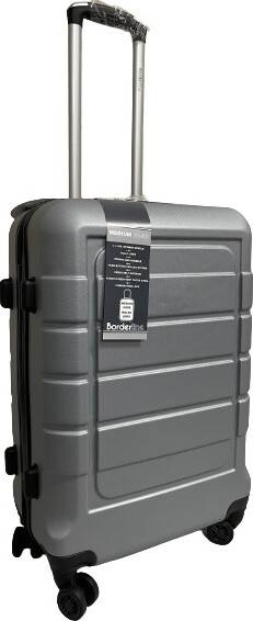 Hardshell medium suitcase Borderline Editions BorderLine Hardshell Suitcase Silver Medium