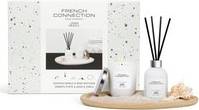 Diffuser gift set French Connection Home Fragrance Gift Set Lemon Drizzle Reed Diffuser Small Scented Candle