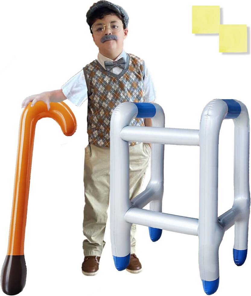 2 Pcs Inflatable Walker Cane Costume Prop Set