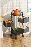 Living and Home 5-Tier Rotating Storage Rack Detachable Trolley Table
