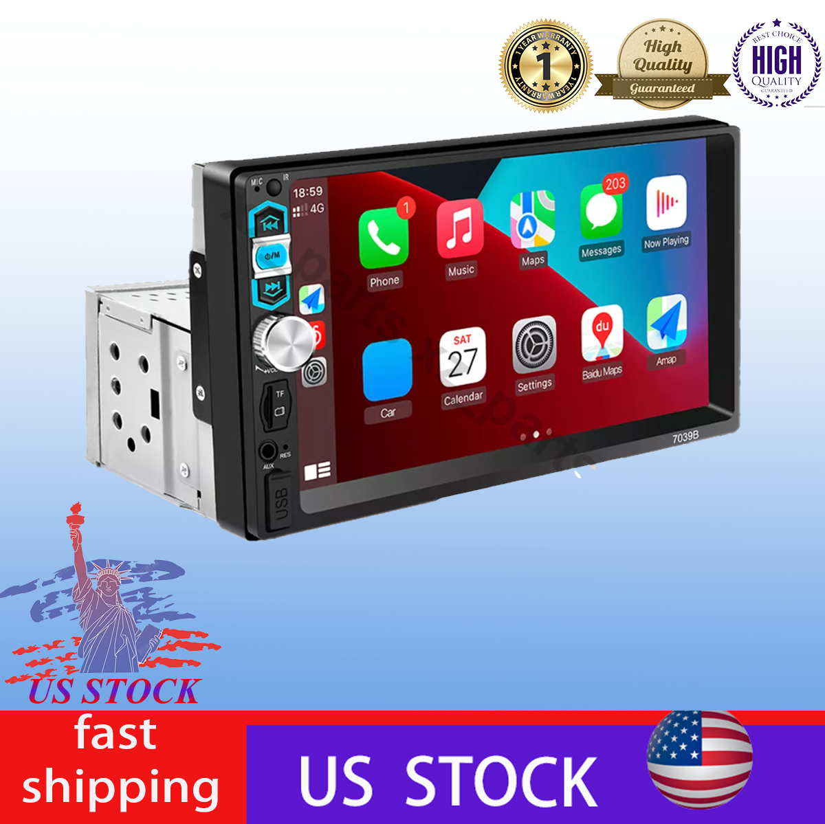 Touch screen car stereo Car Stereo Touch Screen with CarPlay & Android Auto