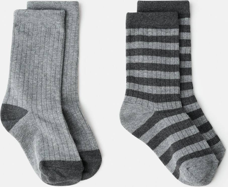 Mango Patterned Socks 2 Pack - Grå