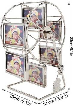 Unique Rotating Wheel Rack Picture Photo Frame